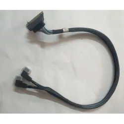 DELL 0KW1VG dual Mini-SAS HD (SFF-8643) internal data cable designed for Dell PowerEdge R740 servers equipped with a 16-drive (16 x 2.5-inch SFF) backplane and a mini PERC RAID Cotroller