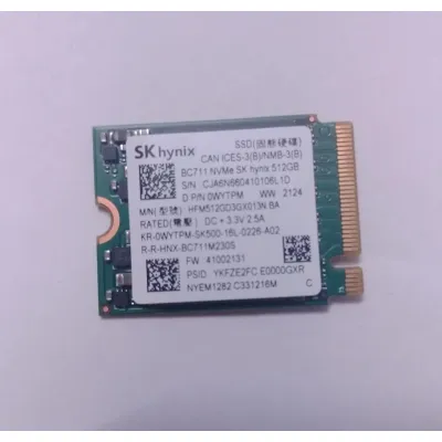 SK HYNIX 0WYTPM 512Gb 2230 NVME M.2 ssd PN: 0WYTPM
