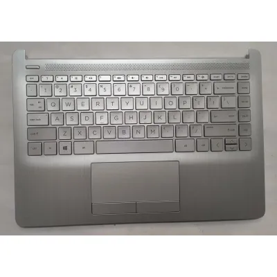 HP 14Z-DK 14-DK 14-CF 14S-CF Laptop Upper Case Palmrest Touchpad with Keyboard Assembly L48648-001