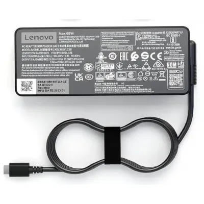 LENOVO USB C Type 20V 3.25A 65W Original AC Power Adapter Charger for ThinkPad and ThinkBook Yoga Series FRU PN: 02DL126